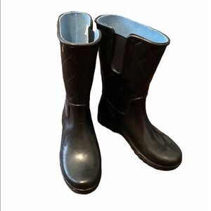 Sperry Top Sider Black Nellie Quilted Rain Boots